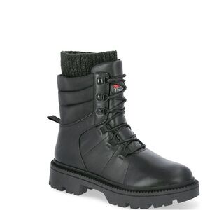 Ozark Trail Black Lace-Up Women's Hiker Boot with Knit Cuff